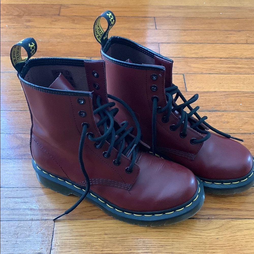 Dr. Martens Cherry Red Leather Boots